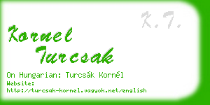 kornel turcsak business card